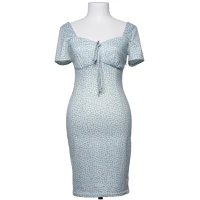 Jurk (Blauw, Wit, Groen) van Lost Ink Elastaan, Polyester