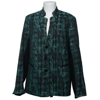 Blazer (Black, Turquoise) from Habella Acetate, Polyester