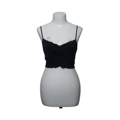 Crop top (Noir, Bleu) de Luck & Trouble Élasthane, Fibre métallique, Polyamide, Polyester