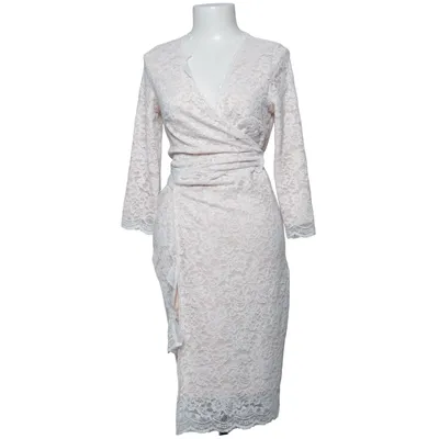 Wrap dress (White, Beige) from Bubbleroom by Carolina Gynning Elastane, Polyamide, Polyester