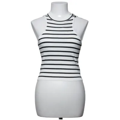 Tank Top (White, Black) from Lamiar Polyester, Viscose