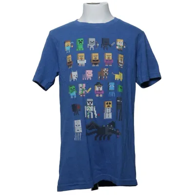 T-shirt (Bleu, Multicolore) de Mojang Coton, Polyester