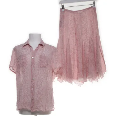 Set (Pink, White) from Lecomte Polyester, Silk