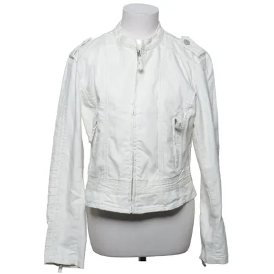 Denimjakke (Hvid) fra Flash Bomuld, Elastan, Polyester