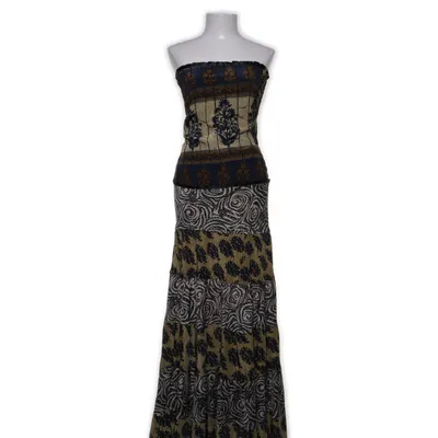 Dress (Multicolored) from India Town Polyester, Silk