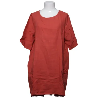 francesca bettini red linen dress FRANCESCA BETTINI Red Linen Dress Boho Vacation Made in ITALY Size XL