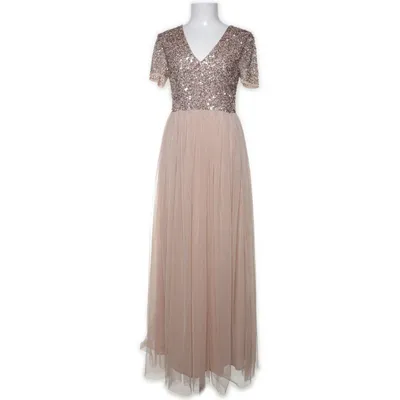 Evening gown (Beige) from Maya Polyester