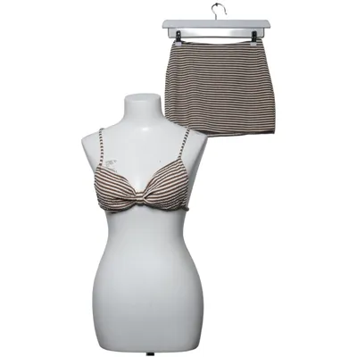 Bade Set (Braun, Weiß) Elasthan, Polyester