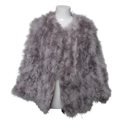 Jas van imitatiebont (Grijs) van Pello Bello Veer, Polyester, Viscose