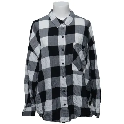 Flannel shirt (Black, White) from Divided by H&M Cotton