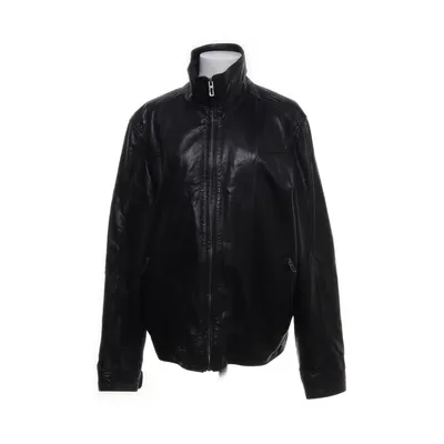 Leather jacket (Black) from David Moore Leather, Polyester, Cotton