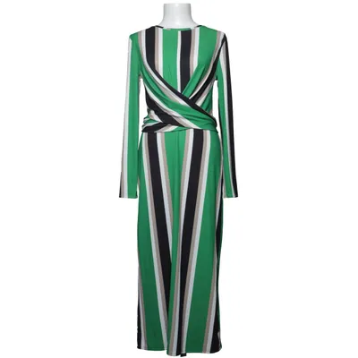 Maxikleid (Grün, Schwarz, Beige) von Zara Woman Collection Elasthan, Polyester