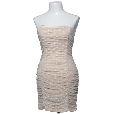 Kjole (Beige, Hvid) fra Saint Genies Elastan, Polyester