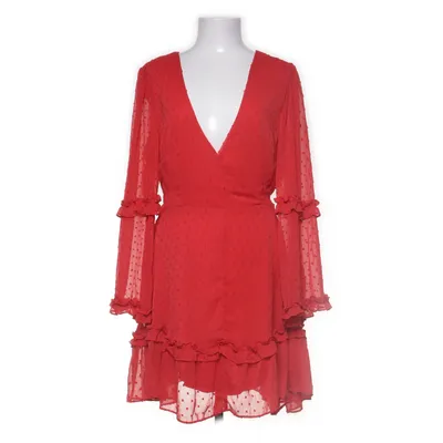 Omlottklänning (Röd) från Boohoo Elastan, Polyester