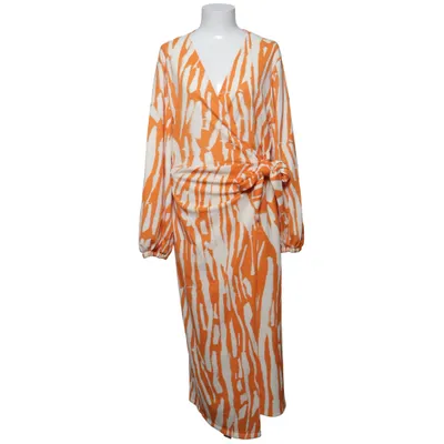 Omlottklänning (Orange, Vit) från H&M Trend Elastan, Polyester
