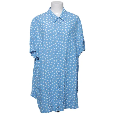 Chemise à manches courtes (Bleu, Blanc) de Mona Viscose