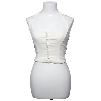 Haut dos-nu (Blanc) de Gina Tricot Élasthane, Polyester