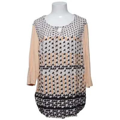 Bluse (Beige, Sort, Hvid) fra Barbara Lebek Elastan, Viscose