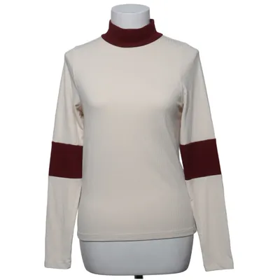 Pul à col roulé (Beige, Rouge) de Titus Élasthane, Polyester, Viscose