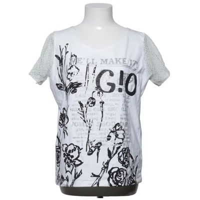 T-shirt (Wit, Zwart) van Tuzzi Katoen, Elastaan