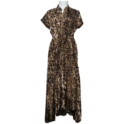 Maxi dress (Brown, Black) from Black Colour Polyester