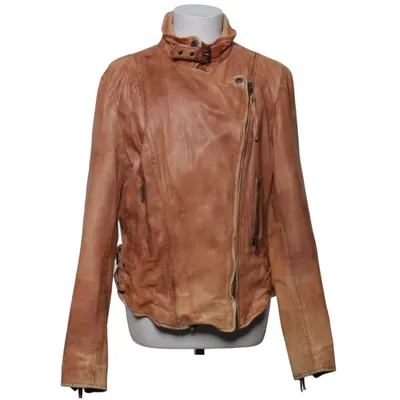 Biker jacket (VINTAGE TAN/TAN/TAN) from Muubaa Cotton, Leather, Polyester