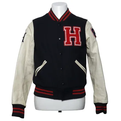 Collegejacka (Blå, Röd, Vit) från Hilfiger Denim Skinn, Polyamid, Ull