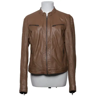 Läderjacka (Beige) från Ellos Skinn, Polyester