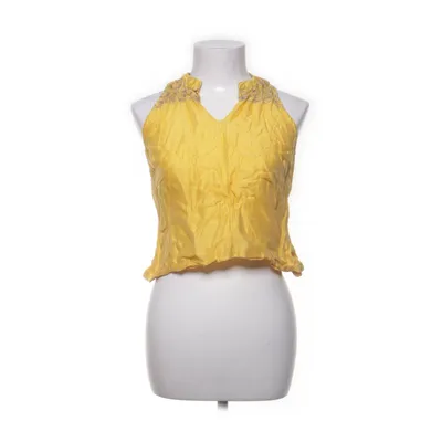 Top (Gul) fra Fabindia Bomuld, Silke