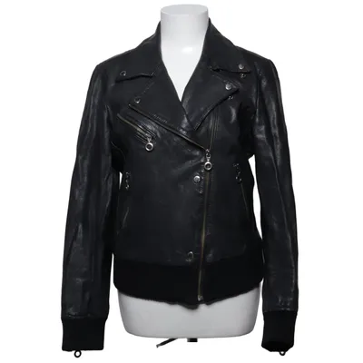 Bikerjacka (Svart) från Rock'n Blue Bomull, Skinn, Polyester