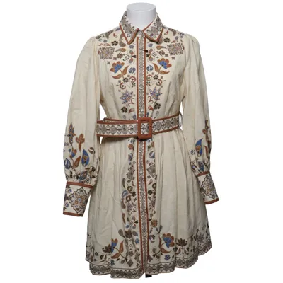 Klänning (Beige, Flerfärgad) från By Malina Bomull, Linne