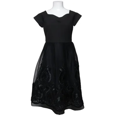 Cocktailjurk (Zwart) van Just Me Elastaan, Polyamide, Polyester, Viscose