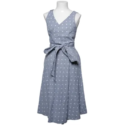 Omlottklänning (Grå, Vit) från Boden Bomull, Linne