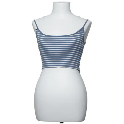 Crop top (Blue, White) from Pacific Republic Pull & Bear Cotton, Elastane