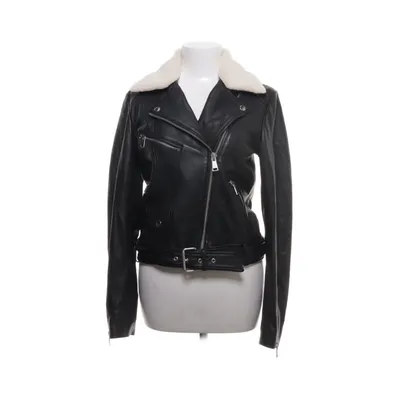 Leather jacket (Black) from Lab Acrylic, Polyester, Leather, Wool, Viscose
