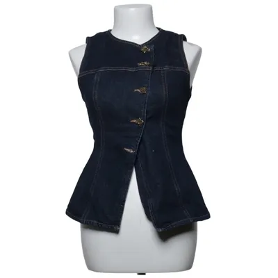 Gilet en jean (Bleu) de Zara Coton, Élasthane