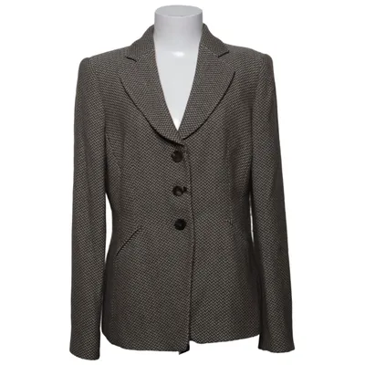 Blazer (Brun, Hvid) fra Armani Collezioni Polyamid, Polyester, Uld