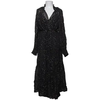 Maxikjole (Sort, Guld) fra H&M Metallfiber, Polyester, Viscose