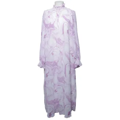 Maxikjole (Lilla, Hvid) fra Ganni Genanvendt polyester