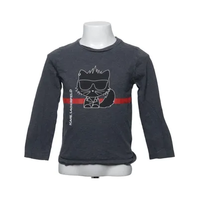 Långärmad t-shirt (Grå, Röd) från Karl Lagerfeld Kids Bomull