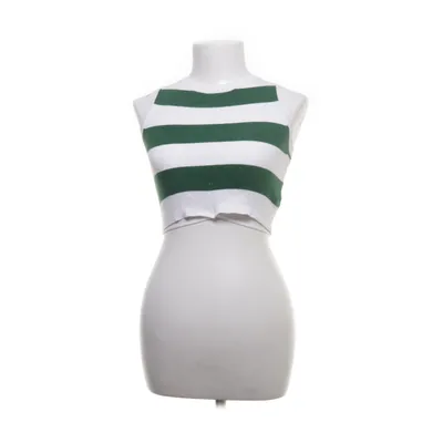 Crop top (Hvid, Grøn) fra Subdued Polyester, Viscose