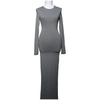 Maxikleid (Grau) von Review Elasthan, Polyamid