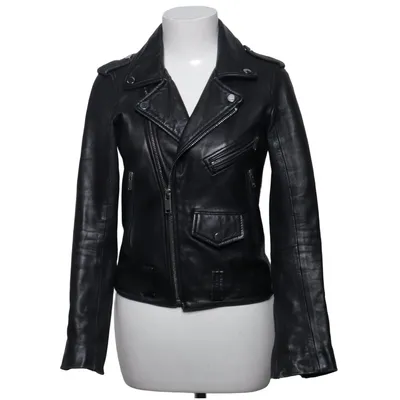 Biker jacket (Black) from Zara Woman Leather, Polyester