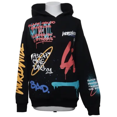 Hoodie (Black, Multicolored) from Black Squad Cotton, Polyester