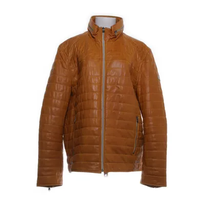 Jacket (Orange) from Otto Kern Polyester, Leather