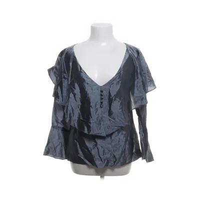 Top (Petrol) van Uterqüe Viscose, Polyamide