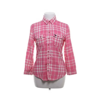 Skjorte (Pink, Hvid) fra Abercrombie & Fitch Bomuld