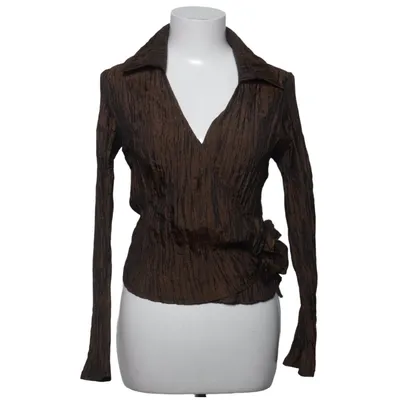 Wikkelblouse (Bruin) van Hotic Polyamide, Polyester