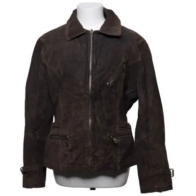 Veste en cuir (Marron) de Paris Sport Club Acétate, Cuir