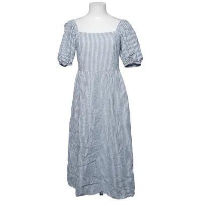 Jurk (Blauw, Wit) van H&M Katoen, Linnen